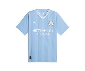 PUMA MCFC 770437-01 Home Authentic Jersey T-Shirt Unisex - Adulto Team Light Blue-White L