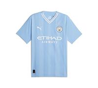 PUMA MCFC 770437-01 Home Authentic Jersey T-Shirt Unisex - Adulto Team Light Blue-White XL