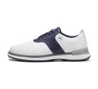 PUMA Avant, Golf Shoe Uomo, White-Deep Navy-Speed Blue, 42 EU