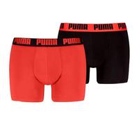 PUMA Men Everyday Boxer, Arancione/Nero, M (Confezione da 2) Uomini