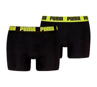 PUMA Men Everyday Pugile, Black/Yellow, XL (Pacco da 2) Uomo