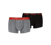 PUMA Men Everyday Tronco, Mid Grey Melange/Orange, XL (Pacco da 2) Uomo