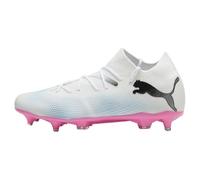 Puma Men Future 7 Match Mxsg Soccer Shoes, Puma White-Puma Black-Poison Pink, 42.5 EU