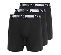 Puma Men's 3 Pack Athletic Fit Boxer Briefs, Black, Small
