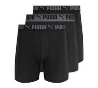 PUMA Men's 3 Pack Athletic Fit Boxer Briefs, Castlerock, Medium