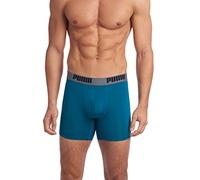 PUMA Men's 3 Pack Boxer Brief,Red/Grey/Teal, Medium