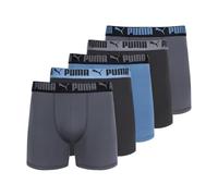 Puma Men's 5 Pack Performance Boxer Briefs, Black/Blue/Grey