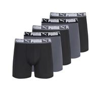 Puma Men's 5 Pack Performance Boxer Briefs, Black/Grey