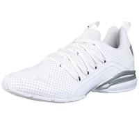 PUMA Men's Axelion Sneaker, White Silver, 10 M US