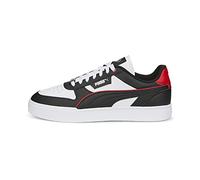 PUMA Men's Caven Sneaker, Dime White Black-for All Time Red Silver, 7.5