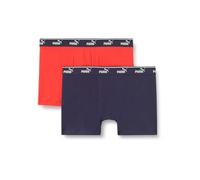 PUMA Men's Elements Boxer, Red/Navy, L (2er Pack)