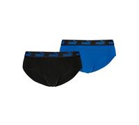 Puma Men's Elements Brief, Black/Blue, M (2er Pack)