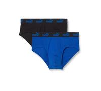 PUMA Men's Elements Brief, Black/Blue, S (2er Pack)