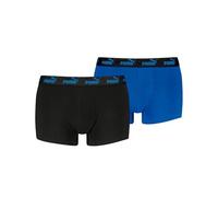 PUMA Men's Elements Trunk, Black/Blue, L (2er Pack)