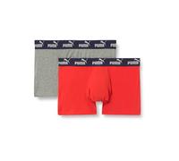 PUMA Men's Elements Trunk, Red/Navy, S (2er Pack)