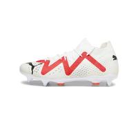 PUMA Men's Future Match Mxsg Soccer Shoe, Puma White Puma Black Fire Orchid, 47 EU