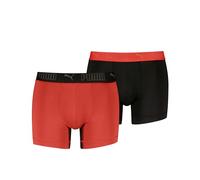 PUMA Microfiber Boxer, Black/Various Logo Colors, L (Pacco da 2) Uomo
