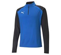 Puma Men's TeamLIGA 1/4 Zip Top, Electric Blue Lemonade/Black, L