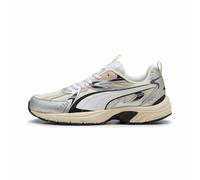 PUMA Milenio Tech, Scarpe da Ginnastica Unisex-Adulto, Bianco Caldo Bianco Argento, 46 EU