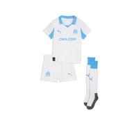 PUMA Mini kit Home Olympique de Marseille 25/26 per bambini, Abbigliamento, Bianco/Azure, 5-6Y 5-6Y