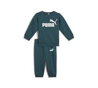 PUMA Minicats Ess Crew Jogger Fl, Tuta sportiva Unisex - Bimbi 0-24, Verde freddo, 80