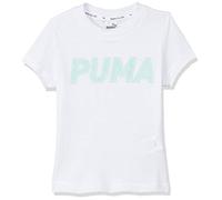PUMA Modern Sports Logo Tee G Maglietta a Maniche Corte, da Bambina, Colore: Bianco, 5