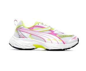 PUMA Morphic - Sneaker da donna, Puma White Poison Pink Electric Lime, 38.5 EU, 392724-14