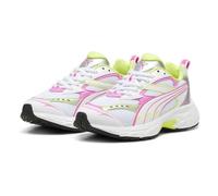 PUMA Morphic - Sneaker da donna, Puma White Poison Pink Electric Lime, 38 EU, 392724-14