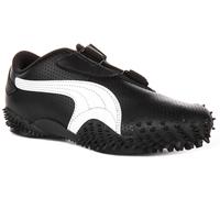 Puma Mostro Perf Pelle Retro Cinturino Scarpe Da Donna Nero Bianco UK 4 - 7