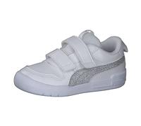PUMA Multiflex Glitz V Inf, Scarpe da Ginnastica Unisex-Bimbi 0-24, Multicolore White Silver, 24 EU