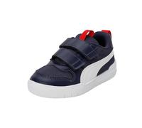 PUMA Multiflex Mesh V PS, Scarpe da Ginnastica, Peacoat White-High Risk Red, 30 EU
