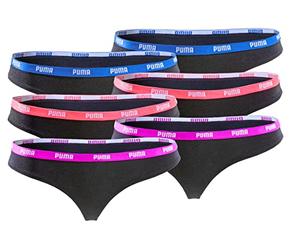 PUMA Mutande da donna slips, hipster, mini pantaloncini, perizoma Black Statement Edition, stringa, M