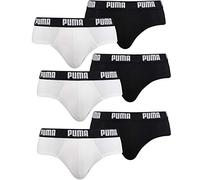 Puma, Mutande Uomo, slip Confezione da 6 pezzi. bianco/nero (301). X-Large-48er Pacchetto Di