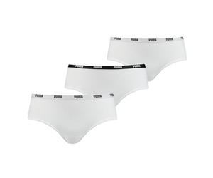 PUMA Mutandine Hipster, Bianco, XS (Pacco da 3) Donna