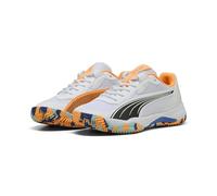 PUMA Nova Court, Scarpe da Tennis Unisex-Adulto, White Black-Vivid Blue-Heat Fire, 39 EU