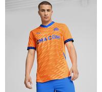 PUMA Olympique de Marseille 24/25 Authentic Third Jersey Men, Abbigliamento, Arancione Pes/Cayenne Pepper/Racing Blu, XS XS