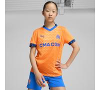 PUMA Olympique de Marseille 24/25 Third Jersey Youth, Abbigliamento, Arancione Pes/Cayenne Pepper/Racing Blu, 15-16Y 15-16Y