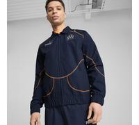 PUMA Giacca da corsa Olympique de Marseille ftblSTATEMENT, Abbigliamento, Club Navy/Arancione Pes, XL XL