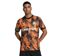 PUMA OM 771344-03 3rd Jersey Replica T-Shirt Unisex - Adulto Black-Flat Dark Gray-Rickie Orange M