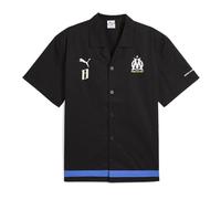 PUMA Om Camicia da uomo nera Faster Woven Shirt, Nero , S
