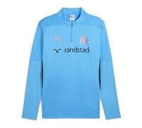 PUMA Om - Top da allenamento blu da uomo Om Training 1/4 con zip top, blu, XS