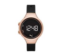 PUMA Orologio da donna Contour Poliuretano, Nero/Rosa, Cinturino