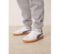 PUMA - Palermo - Sneakers unisex bianche con dettagli blu-Bianco 37