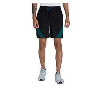 PUMA Pantaloncini da 17,8 cm in Tessuto, Uomo, Nero-Verde Varsity, S