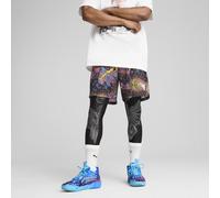 PUMA Pantaloni aderenti da basket Melo Alien Skins 2 in 1 da uomo, Abbigliamento, Nero, 3XL 3XL