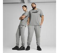 PUMA Pantaloni della tuta aderenti con logo Essentials N. 1 da uomo, Abbigliamento, Grigio, L L