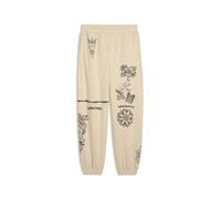 PUMA Pantaloni della tuta da basket Swish N' Ink da uomo, Accessori, Beige, M M