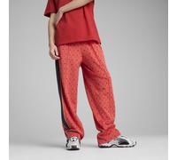 PUMA Pantaloni sportivi con grafica Road to Unity vestibilità comoda da uomo, Abbigliamento, Rosso Fire/Aop, XL XL