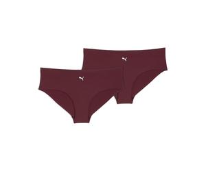 Puma Panties Hipster da Donna (Confezione da 2), Rubino Shimmer, L