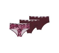 Puma Panties - Pantaloni da Donna Stampati, Confezione da 3, Rubino Combo, XL